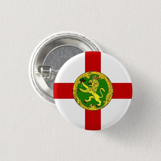 Patriotic Alderney Flag Button (Vorne & Hinten)