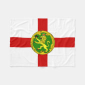 Patriotic Alderney Flag Fleecedecke (Vorderseite (Horizontal))