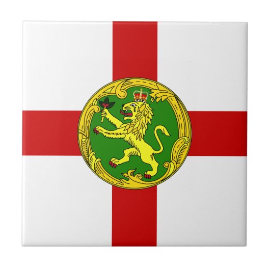Patriotic Alderney Flag Fliese (Vorderseite)