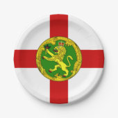 Patriotic Alderney Flag Pappteller (Vorderseite)