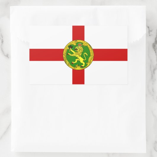 Patriotic Alderney Flag Rechteckiger Aufkleber (Tasche)