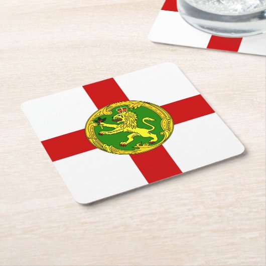 Patriotic Alderney Flag Rechteckiger Pappuntersetzer (angewinkelt)