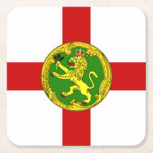 Patriotic Alderney Flag Rechteckiger Pappuntersetzer (Vorderseite)