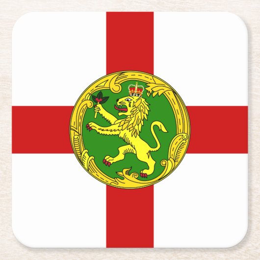 Patriotic Alderney Flag Rechteckiger Pappuntersetzer (Vorderseite)