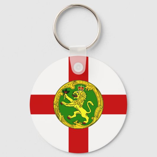 Patriotic Alderney Flag Schlüsselanhänger (Vorderseite)