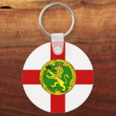 Patriotic Alderney Flag Schlüsselanhänger (Vorderseite)