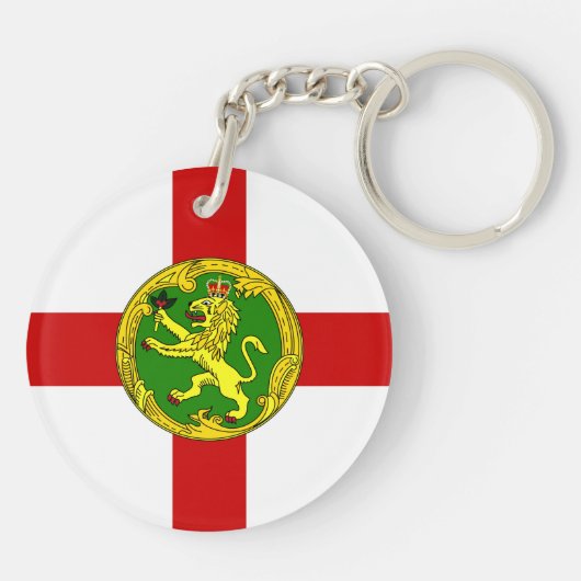 Patriotic Alderney Flag Schlüsselanhänger (Rückseite)