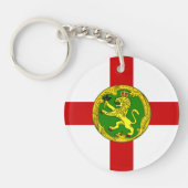 Patriotic Alderney Flag Schlüsselanhänger (Vorderseite)