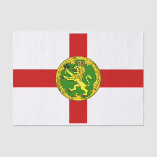 Patriotic Alderney Flag Seidenpapier (Vorderseite)