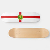 Patriotic Alderney Flag Skateboard (Horizontal)
