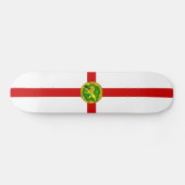 Patriotic Alderney Flag Skateboard (Horizontal)