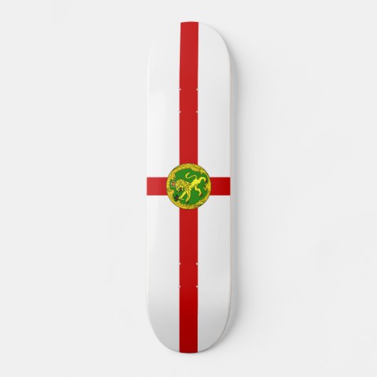Patriotic Alderney Flag Skateboard (Vorderseite)