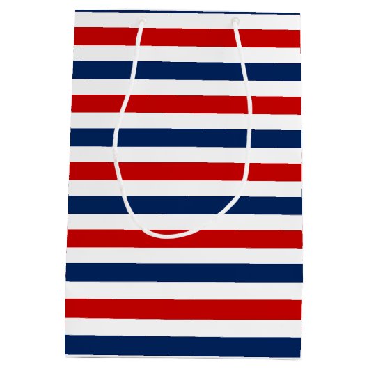 Patriotic All American Boy Birthday Party Mittlere Geschenktüte (Rückseite)