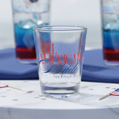 Patriotic All American Bride Bachelorette Schnapsglas