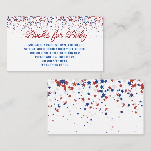 Patriotic All American Stars Books for Baby Begleitkarte (Vorne/Hinten)