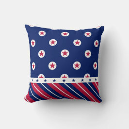Patriotic All Stars Stripes Red White Blue USA Kissen
