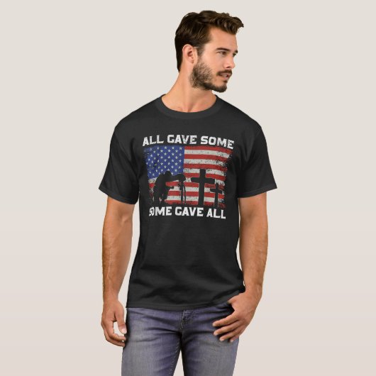 Patriotic alle gaben einige gab allen Veteran Memo T-Shirt (Vorne ganz)
