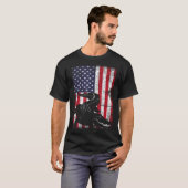 Patriotic Alligator American Flag USA 4. Juli T-Shirt (Vorne ganz)