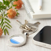 Patriotic Altai Republik Flagge Schlüsselanhänger (Seite)