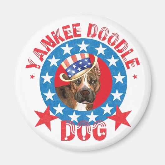 Patriotic Am Staff Magnet (Vorne)