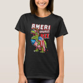 Patriotic Ameri Saurus Rex Dinosaur Happy 4. T-Shirt (Vorderseite)
