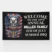Patriotic America 250 Eagle Banner  (Horizontal)