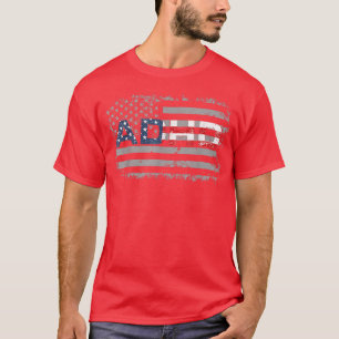 Patriotic America Flag ADHD Autismus Psychische Ge T-Shirt