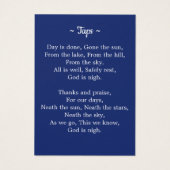 Patriotic America Flag Veteran Beerdigungskarte (Rückseite)