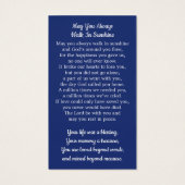 Patriotic America Flag Veteran Funeral Prayer Card (Rückseite)