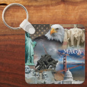 Patriotic America MAGA Liberty Schlüsselanhänger (Vorderseite)