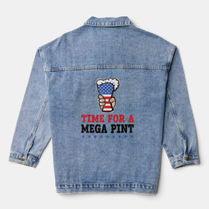 Patriotic America USA Flaggenzeit für einen Megapi Jeansjacke
