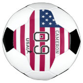 Patriotic American Athlete Shield Stars Stripes  Fußball (Gedreht)
