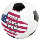 Patriotic American Athlete Shield Stars Stripes  Fußball (Dreiviertel)