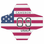 Patriotic American Athlete Shield Stars Stripes  Fußball (Flach)