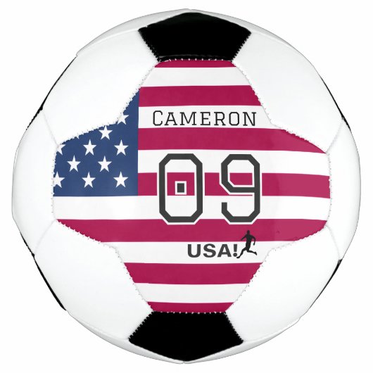 Patriotic American Athlete Shield Stars Stripes  Fußball (Vorderseite)