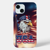 Patriotic American Bald Eagle Case-Mate iPhone Hülle (Rückseite)