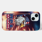 Patriotic American Bald Eagle Case-Mate iPhone Hülle (Rückseite (Horizontal))