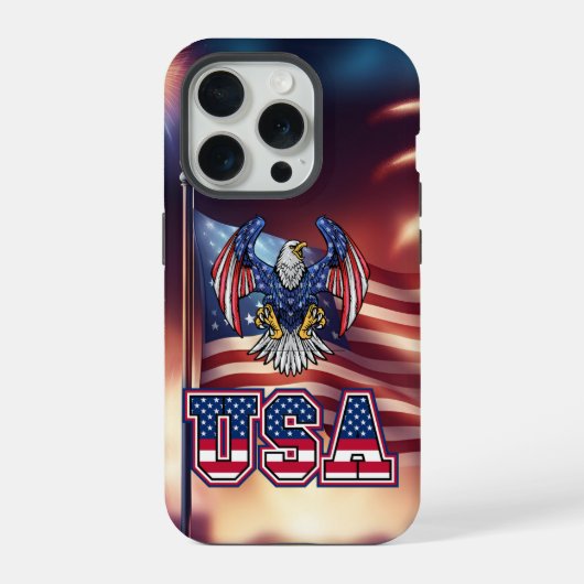 Patriotic American Bald Eagle iPhone Hülle (Rückseite)