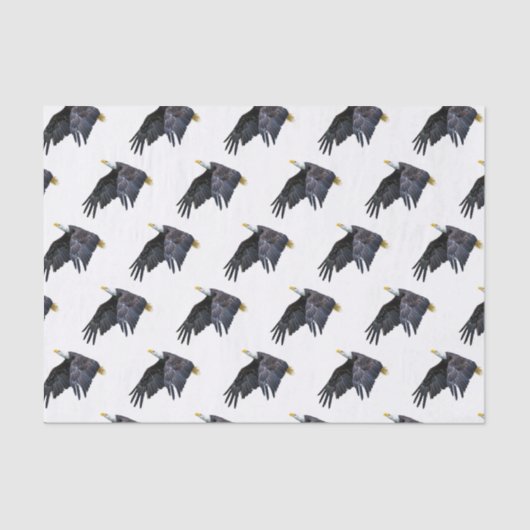 Patriotic American Bald Eagle Minimalistisch Seidenpapier (Vorderseite)