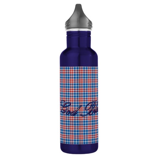 Patriotic American Blue Customizable Edelstahlflasche (Links)