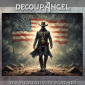 Patriotic American Boy - Decoupage - Seidenpapier