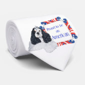 Patriotic American Cocker Spaniel Krawatte (Gerollt)