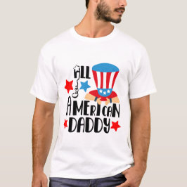 Patriotic American Daddy Word Art T-Shirt