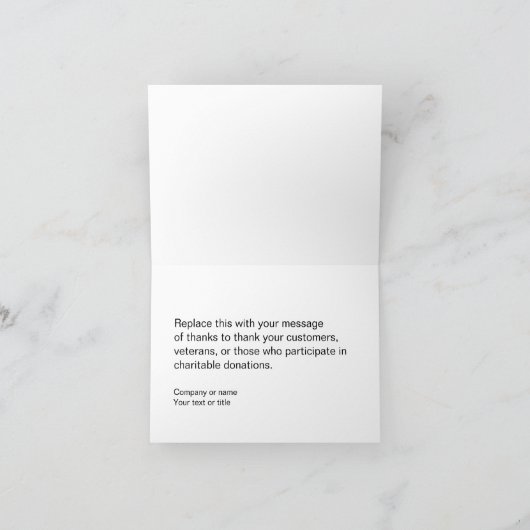 Patriotic American Danke Cards (Innenseite)