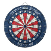 Patriotic American Dartboard Wall Art Design Dartscheibe (vorne)