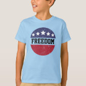 Patriotic American Distresom Red Wht Blue T-Shirt (Vorderseite)