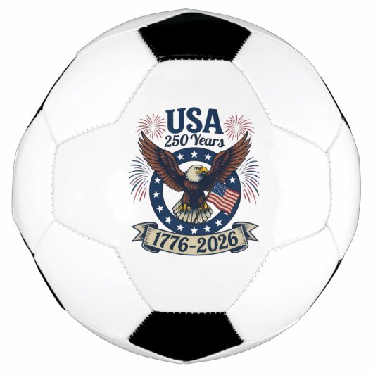 Patriotic American Eagle 250 Years 1776-2026 Fußball (Vorderseite)