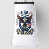 Patriotic American Eagle 250 Years 1776-2026 Golf Headcover (Rotieren 90)