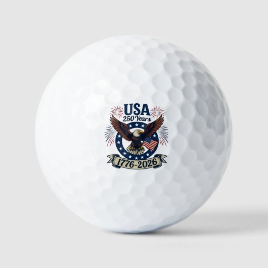Patriotic American Eagle 250 Years 1776-2026 Golfball (Vorderseite)
