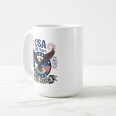 Patriotic American Eagle 250 Years 1776-2026 Kaffeetasse (Vorderseite Links)